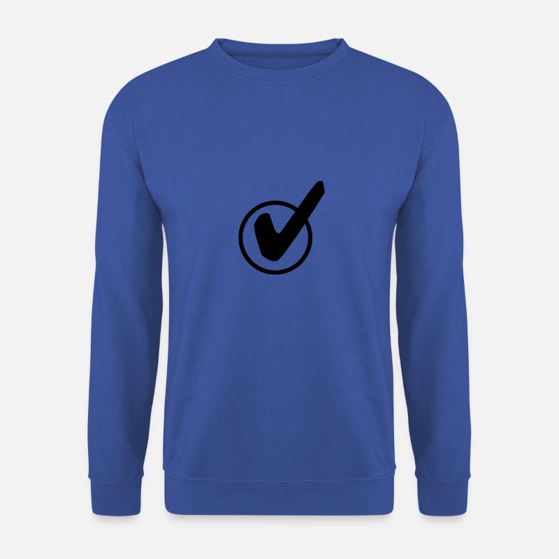 haken symbol häkchen ankreuzen - Unisex Pullover - Royalblau