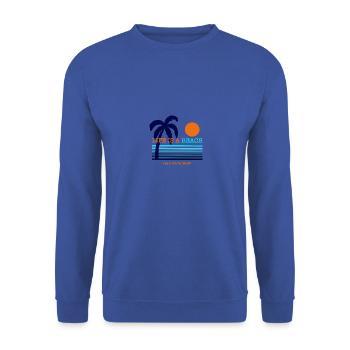 Life is a beach, find your wave - Unisex Pullover - Royalblau - Vorne - Alina (178cm) & Michal (187cm)