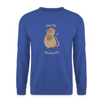 Kiss My QuokkASS – Funny Quokka Shirt - Unisex Sweatshirt - royal blue - Front - Alina (178cm) & Michal (187cm)