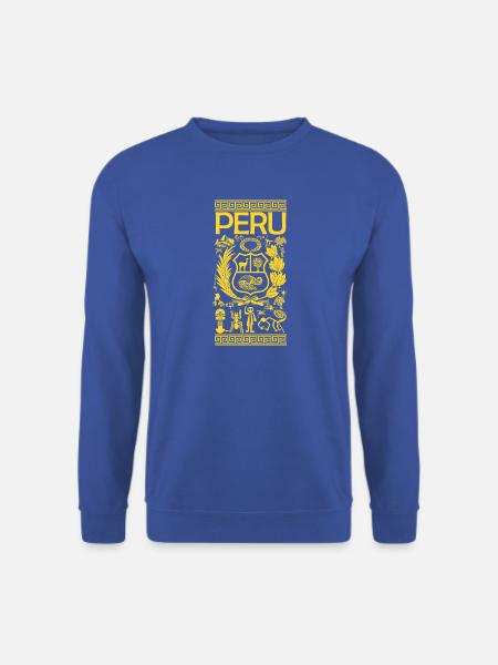 Goldenes peruanisches Emblem - Unisex Pullover - Royalblau