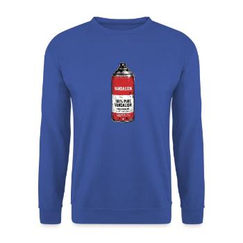 Lackspray Dose Kunst Graffiti - Unisex Pullover - Royalblau - Vorne - Alina (178cm) & Michal (187cm)