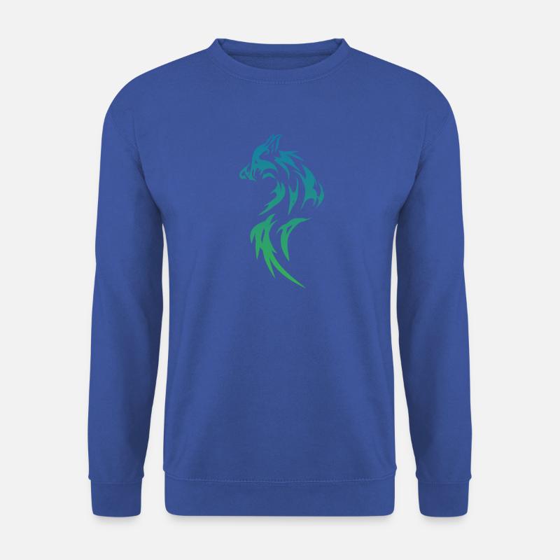 Wolfsilhoutte - Unisex Pullover - Royalblau