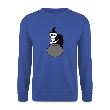 Tee shirt Idée Cadeau Chef Sorcière Halloween - Sweat-shirt Unisexe - bleu royal - Devant - Alina (178cm) & Michal (187cm)