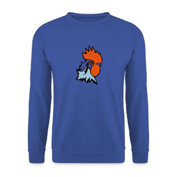 cock emblem france flag supporter 25 - Unisex Sweatshirt - royal blue - Front - Alina (178cm) & Michal (187cm)