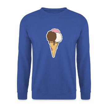 Eis - Unisex Pullover - Royalblau - Vorne - Alina (178cm) & Michal (187cm)
