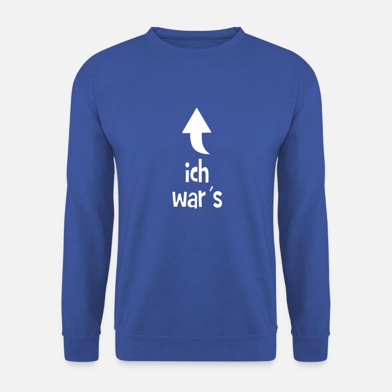 Ich war´s - Ich bin schuld - schuldig - Unisex Pullover - Royalblau