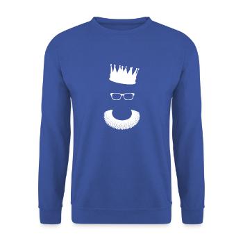 Ruth Bader Ginsburg aka Notorious RBG (white) - Unisex Sweatshirt - royal blue - Front - Alina (178cm) & Michal (187cm)