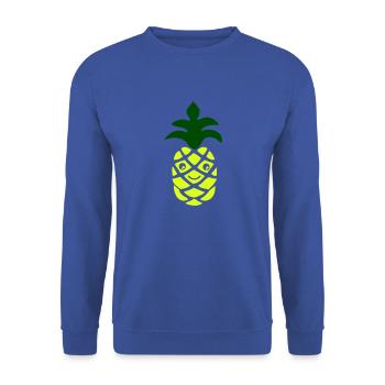 Ananas - Unisex Pullover - Royalblau - Vorne - Alina (178cm) & Michal (187cm)