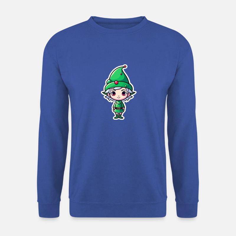 Elf Weihnachten Illustration - Unisex Pullover - Royalblau