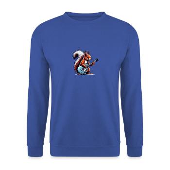 Squirrel Playing Electric Guitar Rock Music - Unisex Sweatshirt - royal blue - Front - Alina (178cm) & Michal (187cm)