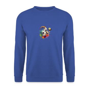Ziegen Volleyball Spieler Team Sport - Unisex Pullover - Royalblau - Vorne - Alina (178cm) & Michal (187cm)