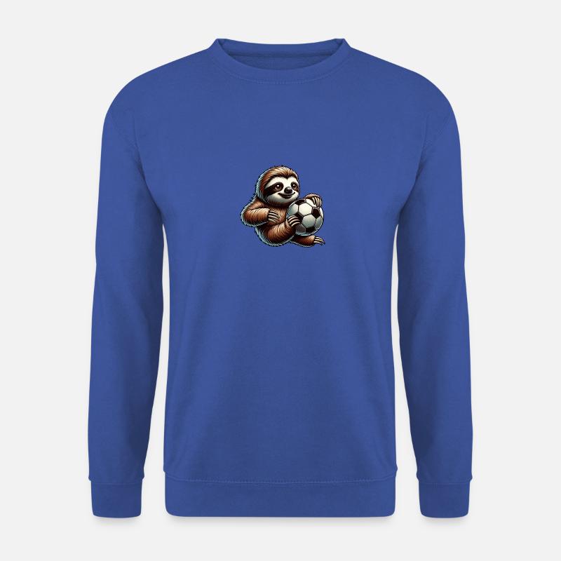 Cute Sloth Soccer Player Design - Unisex Sweatshirt - royal blue