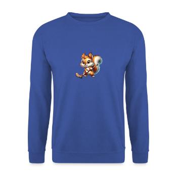 Field Hockey Squirrel Nuts Animal Lover - Unisex Sweatshirt - royal blue - Front - Alina (178cm) & Michal (187cm)