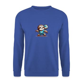 Joueur de volley-ball paresseux cool - Sweat-shirt Unisexe - bleu royal - Devant - Alina (178cm) & Michal (187cm)