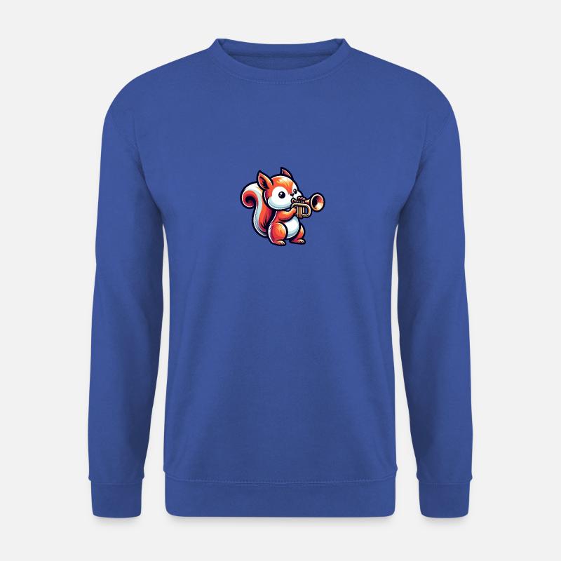 Cute squirrel with trumpet - Unisex Sweatshirt - royal blue