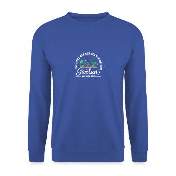 Jardin dans le Jardin Du Matin Jardinier Dictons Dames - Sweat-shirt Unisexe - bleu royal - Devant - Alina (178cm) & Michal (187cm)