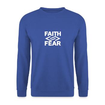 La foi sur la peur Symbole angulaire de l’infini - Sweat-shirt Unisexe - bleu royal - Devant - Alina (178cm) & Michal (187cm)