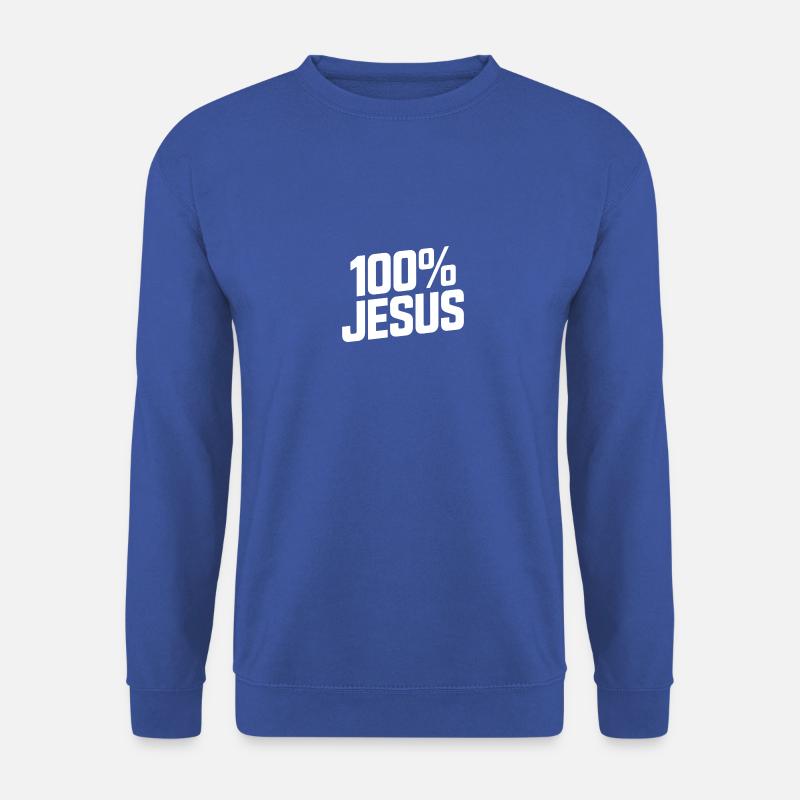 100% Jesus Christliches Statement - Unisex Pullover - Royalblau