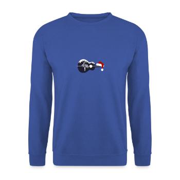 Guitare électrique Noël Heartbeat - Sweat-shirt Unisexe - bleu royal - Devant - Alina (178cm) & Michal (187cm)