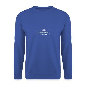 Team Jesus Lebenslanges Mitglied Christlich - Unisex Pullover - Royalblau - Vorne - Alina (178cm) & Michal (187cm)