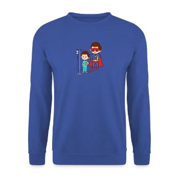 Superhero Shirts - Unisex Sweatshirt - royal blue - Front - Alina (178cm) & Michal (187cm)