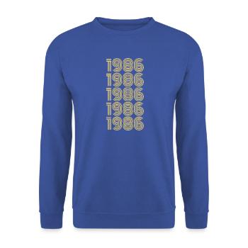 Sportart 1986 - Unisex Pullover - Royalblau - Vorne - Alina (178cm) & Michal (187cm)