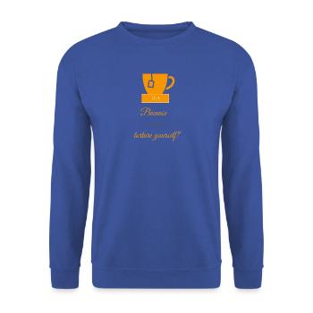 TEA-RIFFIC (Orange + Grau) - Unisex Pullover - Royalblau - Vorne - Alina (178cm) & Michal (187cm)