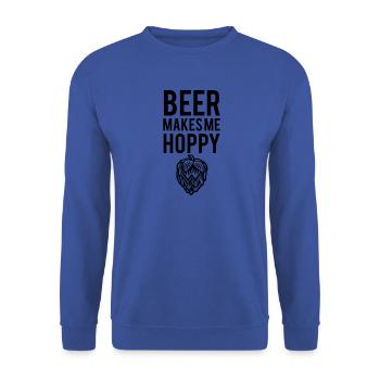 La bière me rend Hoppy - Sweat-shirt Unisexe - bleu royal - Devant - Alina (178cm) & Michal (187cm)