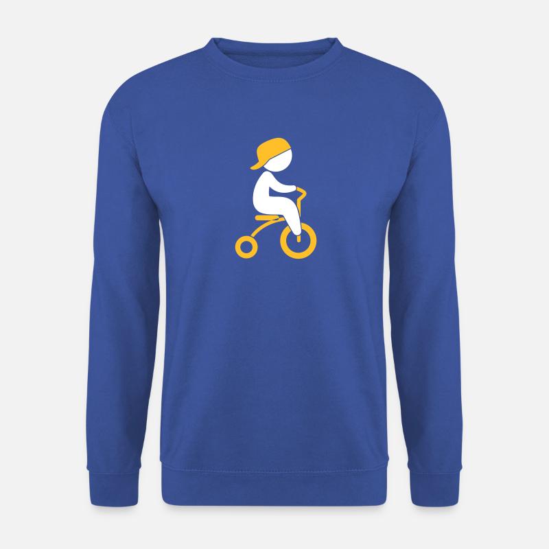 Junge, der sein Dreiräder reitet - Unisex Pullover - Royalblau