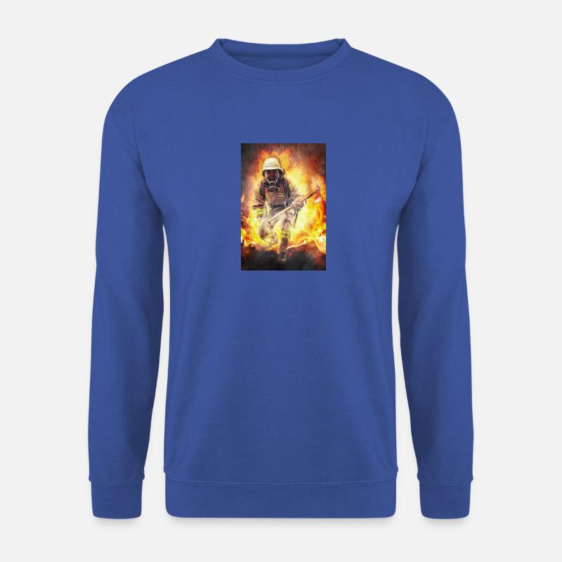 Feuerwehr - Helden die durchs Feuer gehen Poster - Unisex Pullover - Royalblau