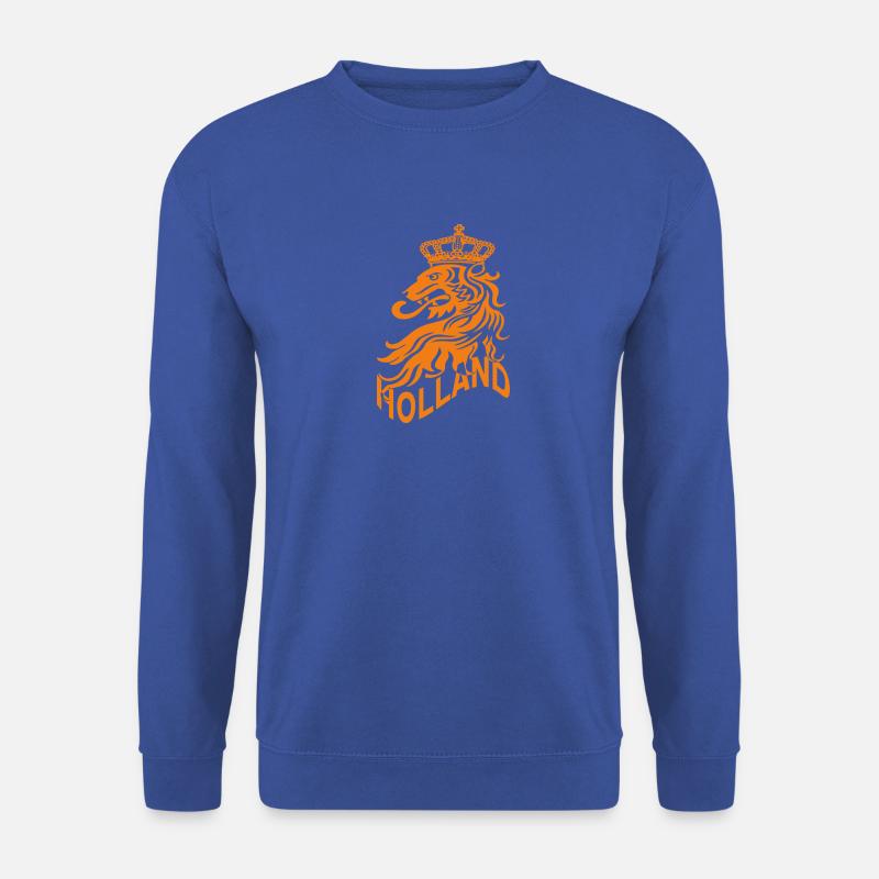 Niederländischer Löwe - Niederländischer Löwe - Holland - Links - Unisex Pullover - Royalblau