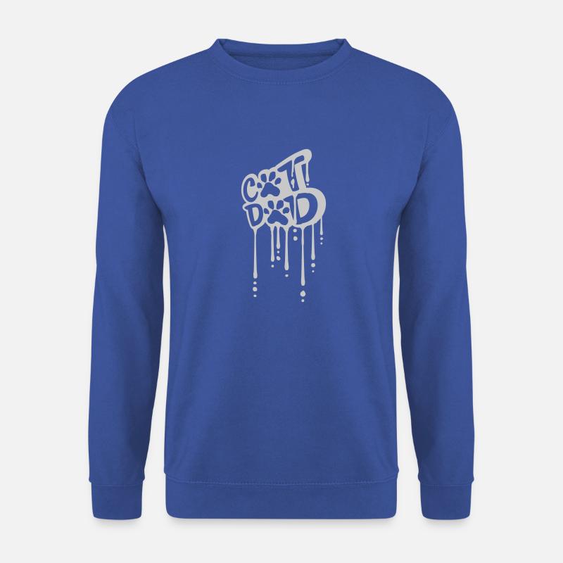 Graffiti Cat Dad Pfote - Unisex Pullover - Royalblau