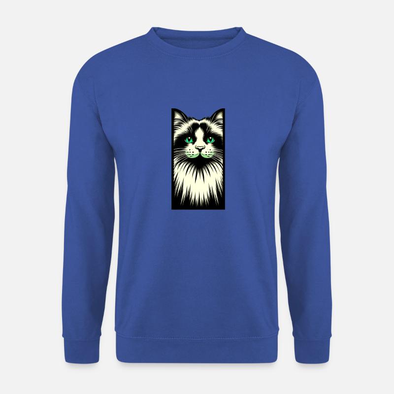Katzengesicht - Unisex Pullover - Royalblau