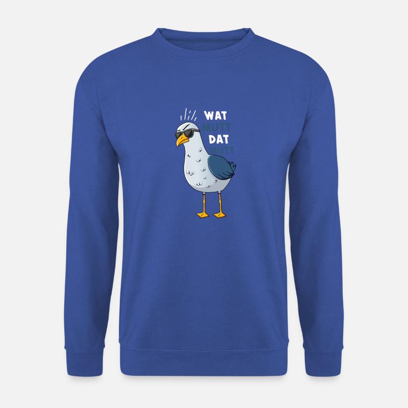 Wat Mutt dat Mutt Möwe Norddeutschland - Unisex Pullover - Royalblau