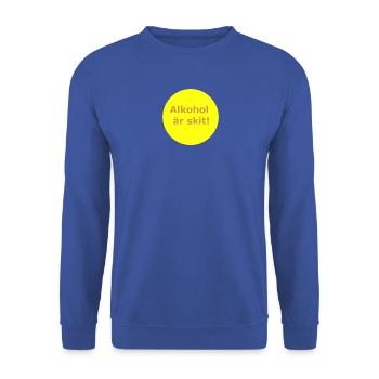 Alkohol ist Scheiße (Gelber Kreis) - Unisex Pullover - Royalblau - Vorne - Alina (178cm) & Michal (187cm)
