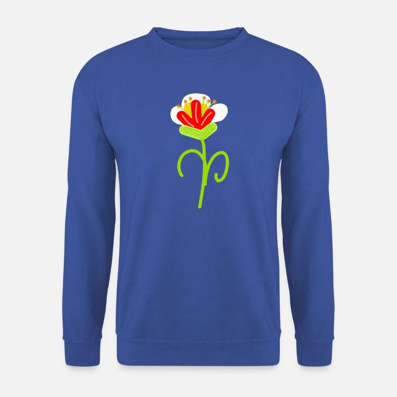 Verspielte  Blume Blumen Flora Garten - Unisex Pullover - Royalblau