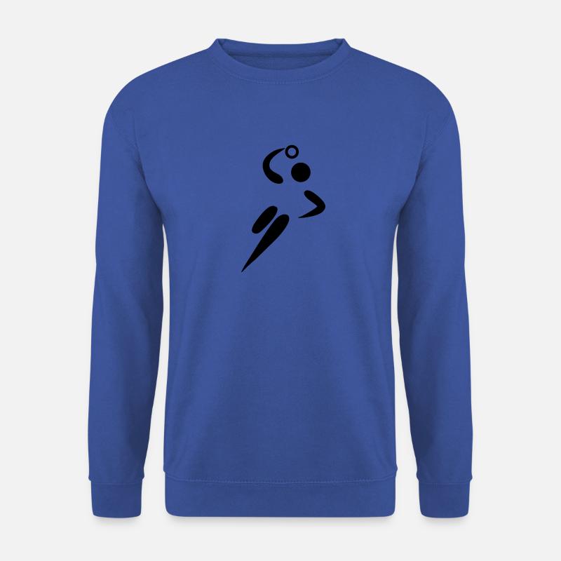 Handball Strichmännchen Grafik - Unisex Pullover - Royalblau