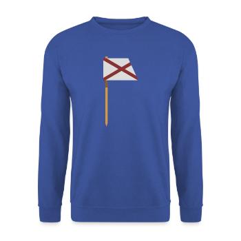 Alabama-Flagge - Unisex Pullover - Royalblau - Vorne - Alina (178cm) & Michal (187cm)