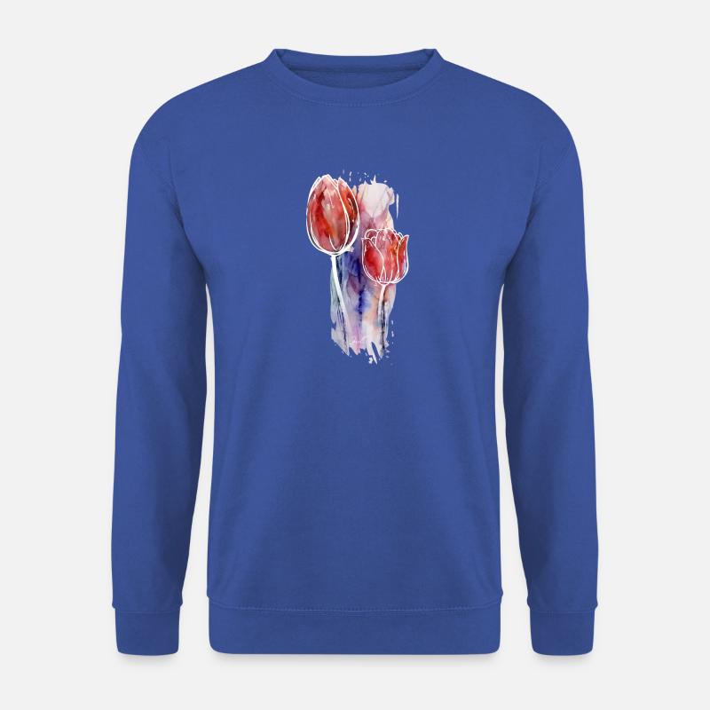 tulpen kunst - Unisex Pullover - Royalblau