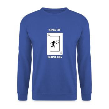 Chemise King of Bowling - Sweat-shirt Unisexe - bleu royal - Devant - Alina (178cm) & Michal (187cm)