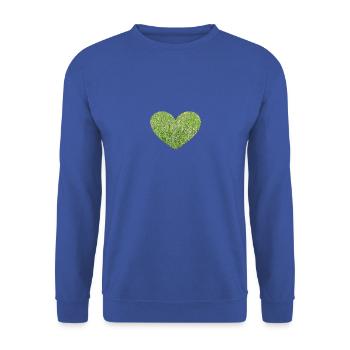 Grass heart - Unisex Sweatshirt - royal blue - Front - Alina (178cm) & Michal (187cm)