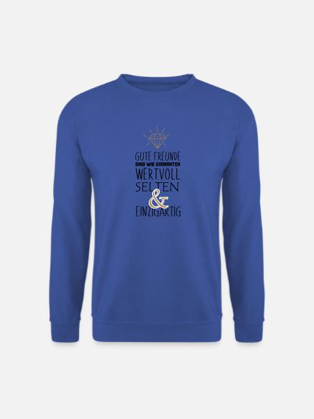 Gute Freunde sind wie Diamanten Geschenk Idee - Unisex Pullover - Royalblau