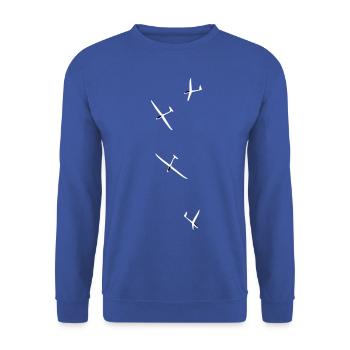 Planeur Vol à voile Planeur - Sweat-shirt Unisexe - bleu royal - Devant - Alina (178cm) & Michal (187cm)