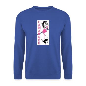 Camargue - Unisex Pullover - Royalblau - Vorne - Alina (178cm) & Michal (187cm)