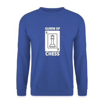 cool Queen of chess t-shirt - Unisex Sweatshirt - royal blue - Front - Alina (178cm) & Michal (187cm)