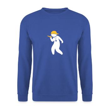 Hiphop Rapper - Unisex Sweatshirt - royal blue - Front - Alina (178cm) & Michal (187cm)