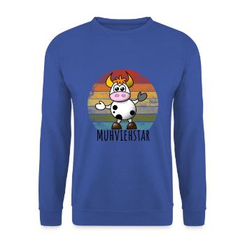 Landwirt Muhviehstar - Unisex Pullover - Royalblau - Vorne - Alina (178cm) & Michal (187cm)