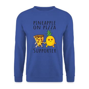 Pizza Hawaii Pineapple Pizza Food - Unisex Sweatshirt - royal blue - Front - Alina (178cm) & Michal (187cm)