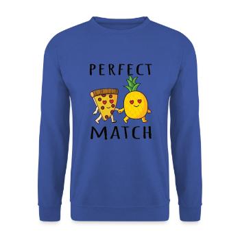 Pizza Hawaii Pineapple Pizza Food - Unisex Sweatshirt - royal blue - Front - Alina (178cm) & Michal (187cm)