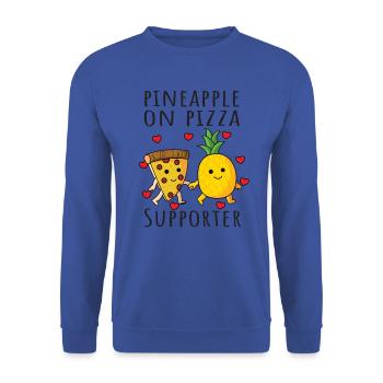 Pizza Hawaii Pineapple Pizza Food - Unisex Sweatshirt - royal blue - Front - Alina (178cm) & Michal (187cm)